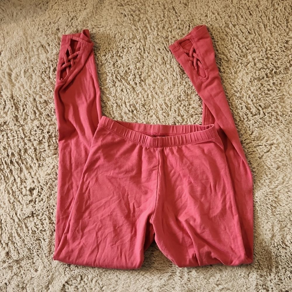 Old navy girls large pants coral color